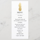 Tropische elegantie | Ananas bruiloft Menu (Voorkant)