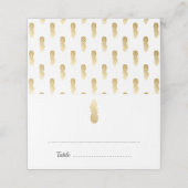 Tropische elegantie | ananas bruiloft plaats kaart plaatskaartje (Buitenkant ongevouwen)