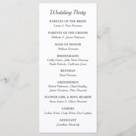 Tropische elegantie | Ananas bruiloft programma Programmakaart (Achterkant)