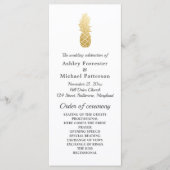 Tropische elegantie | Ananas bruiloft programma Programmakaart (Voorkant)