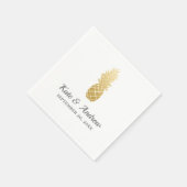 Tropische elegantie | Ananas bruiloft Servet (Hoek)