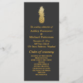 Tropische Elegantie | Ananas Huwelijksprogramma Programmakaart (Voorkant)