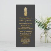 Tropische Elegantie | Ananas Trouwprogramma Programmakaart (Staand voorkant)