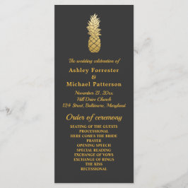 Tropische Elegantie | Ananas Trouwprogramma Programmakaart