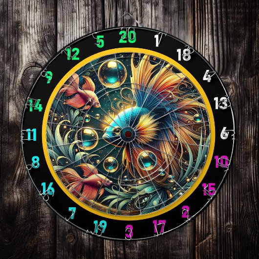Tropische elegantie Betta Dartboard Design Dartbord