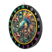 Tropische elegantie Betta Dartboard Design Dartbord (Voorkant Rechts)