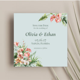 Tropische Elegantie Botanische Save the Date