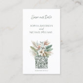 Tropische Elegantie- Bruiloft-Save de datum- Visitekaartje (Achterkant)