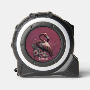 Tropische elegantie, de flamingo in de schemering. rolmaat