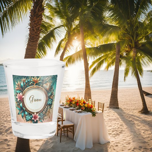 Tropische elegantie gedrukt shot glas