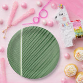 Tropische Elegantie - Kokosblad Design Paper Plat Papieren Bordje (Feest)