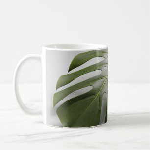 Tropische elegantie: Monstera Leaf Koffiemok