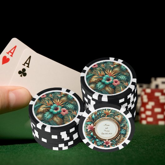 Tropische Elegantie Pokerchip