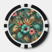 Tropische Elegantie Pokerchip (Voorkant)