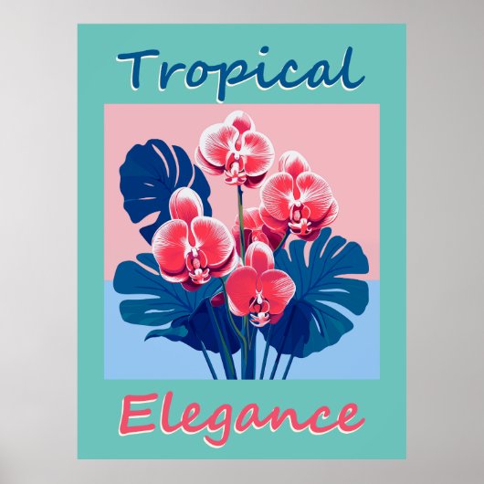 Tropische elegantie poster (Voorkant)