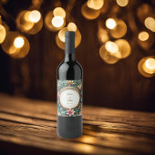 Tropische elegantie rond Lijst Wijn Etiket