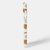 Tropische Elegantie  Waterverf Kokosnoot Halve Case-Mate iPhone Case (Achterkant / Links)