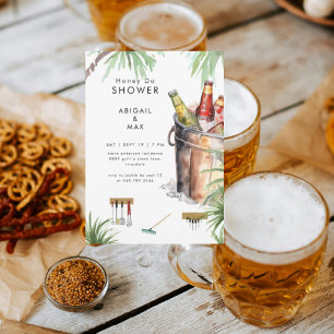 Tropische Emmer Bier Honey Do Koppel Bruiloft Kaart