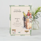 Tropische emmer van bier honing doen koppels douch kaart (Staand voorkant)