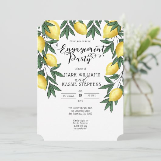 Tropische emons | Land CheckEngagement Party Kaart (Staand voorkant)