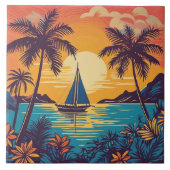 Tropische en Hawaiitische tegel Tegeltje (Voorkant)