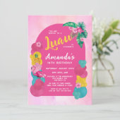 Tropische en kleurrijke Luau Kaart (Staand voorkant)