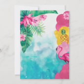 Tropische en kleurrijke Luau Kaart (Achterkant)