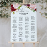 Tropische en Romantische alfabetische zetgrafiek Poster<br><div class="desc">Deze tropische en romantische alfabetische spreidingskaart is perfect voor een ritueel huwelijk. Het artistieke bordo marsala-ontwerp is voorzien van waterverf, groene, roze, glanzende en bloedige rozen die zijn geënt op grijze, netjes gerangschikt in een gracieuze en radiante bloembouquet. Dit teken kan worden gebruikt om uw gasten alfabetisch of door lijstaantal...</div>
