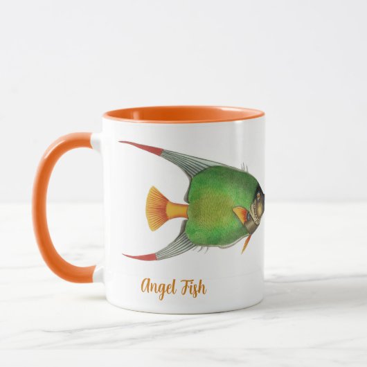  tropische engelvis gepersonaliseerd mok (Links)