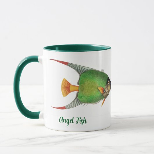 tropische engelvis gepersonaliseerd mok (Links)