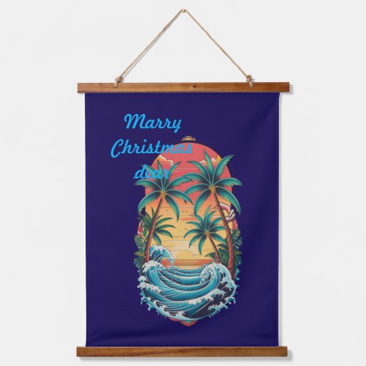 Tropische erfenis: Monterey Inked Paradise Hangend Wandkleed (Voorkant)