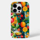 Tropische Escape Fruit Design met Sinaasappel & Gr Case-Mate iPhone Case (Achterkant)