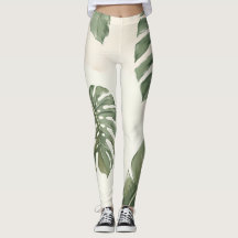 Tropische Escape Leggings – Monstera Leaf Yoga Bro