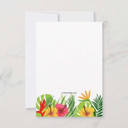 Tropische Escape Save The Date Aankondiging (Achterkant)