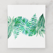 Tropische escortkaart, tropische bruiloft plaatskaartje (Binnenkant ongevouwen)