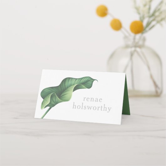 Tropische escortkaart, tropische bruiloft plaatskaartje (Achterkant)