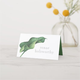 Tropische escortkaart, tropische bruiloft plaatskaartje