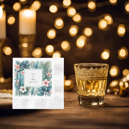 Tropische Essence Gecreëerde Cocktail Servet