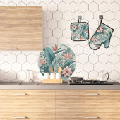 tropische essentie ovenwant & pannenlap set