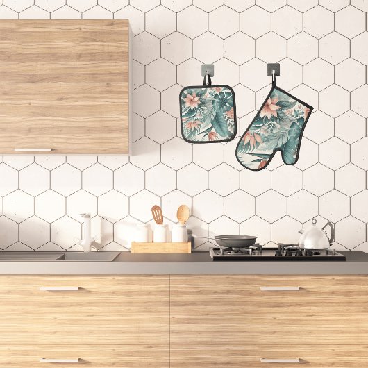 tropische essentie ovenwant & pannenlap set