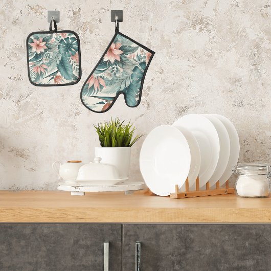 tropische essentie ovenwant & pannenlap set