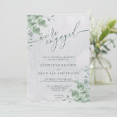 Tropische Eucalyptus Calligrafie Ingeschakeld Kaart (Staand voorkant)