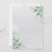 Tropische Eucalyptus Calligrafie Ingeschakeld Kaart (Achterkant)