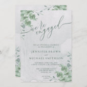 Tropische Eucalyptus Calligrafie Ingeschakeld Kaart (Voorkant / Achterkant)