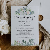 Tropische Eucalyptus Greenery Elopement Receptie Kaart