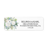 Tropische Eucalyptus groen retouradres Etiket (Voorkant)