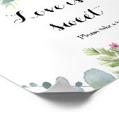 Tropische Eucalyptus Groene Liefde is Zoet Poster (Hoek)