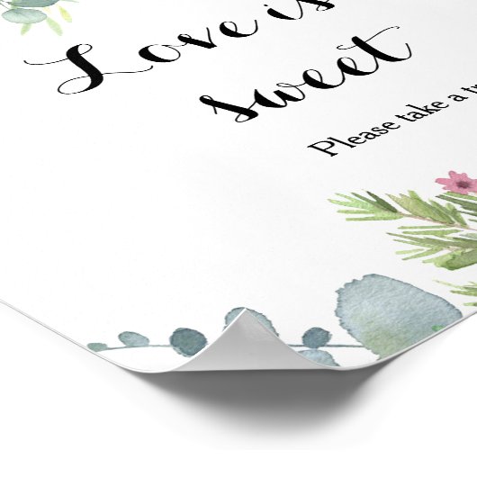 Tropische Eucalyptus Groene Liefde is Zoet Poster (Hoek)