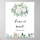 Tropische Eucalyptus Groene Liefde is Zoet Poster (Voorkant)