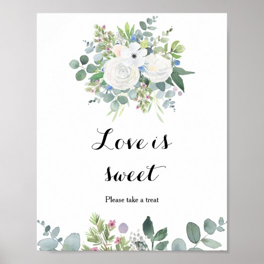 Tropische Eucalyptus Groene Liefde is Zoet Poster (Voorkant)